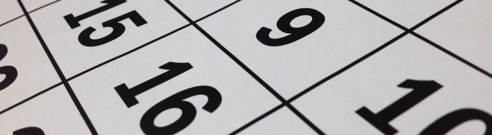 Un calendrier - Domaine public