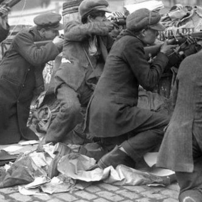Des irlandais lors de l’Insurrection de Pâques – Domaine Public