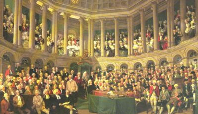 Le Parlement irlandais, quelques années avant sa dissolution de l' Act of Union