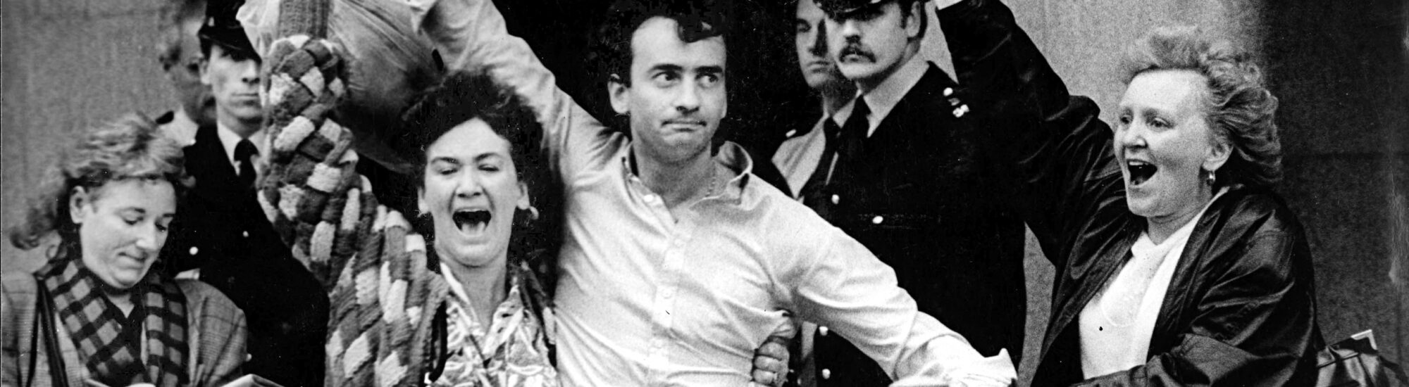 Gerry Conlon à la sortie de son procès
