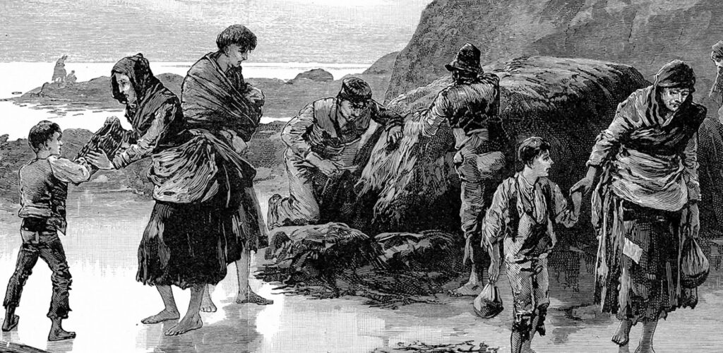 Une scène de la Grande Famine irlandaise - Domaine public