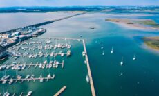 Vue aérienne du port de Malahide - © Lucian