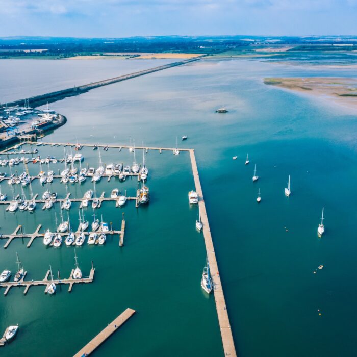Vue aérienne du port de Malahide - © Lucian