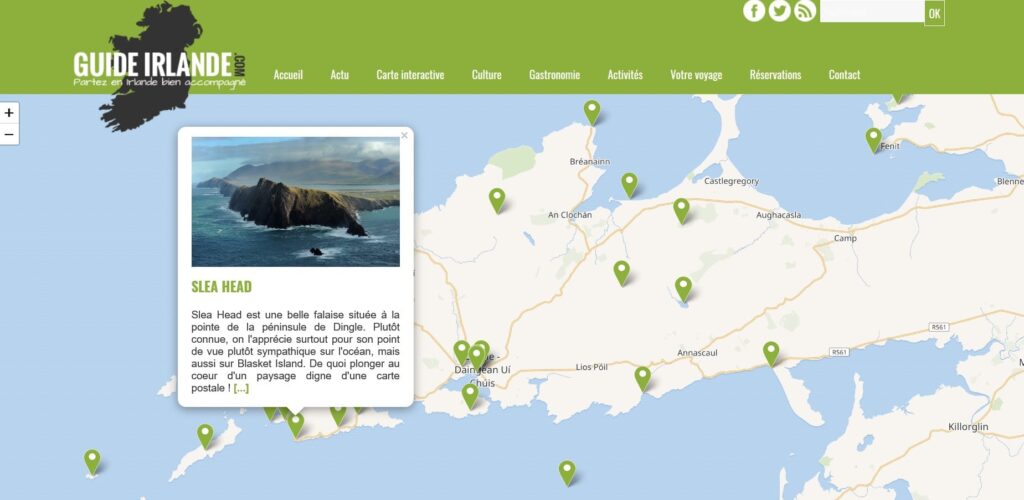 Nouveau : Guide Irlande.com se dote d&rsquo;une carte interactive !