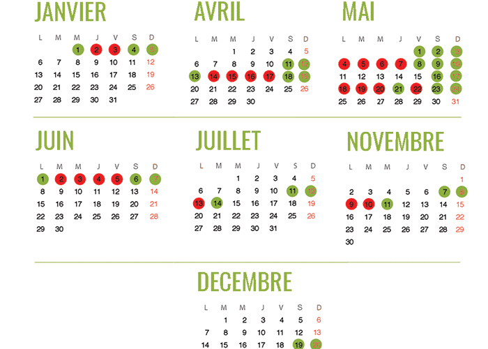 Un projet de voyage en Irlande ? Voici les jours à poser en 2020 pour passer plus de temps sur place !