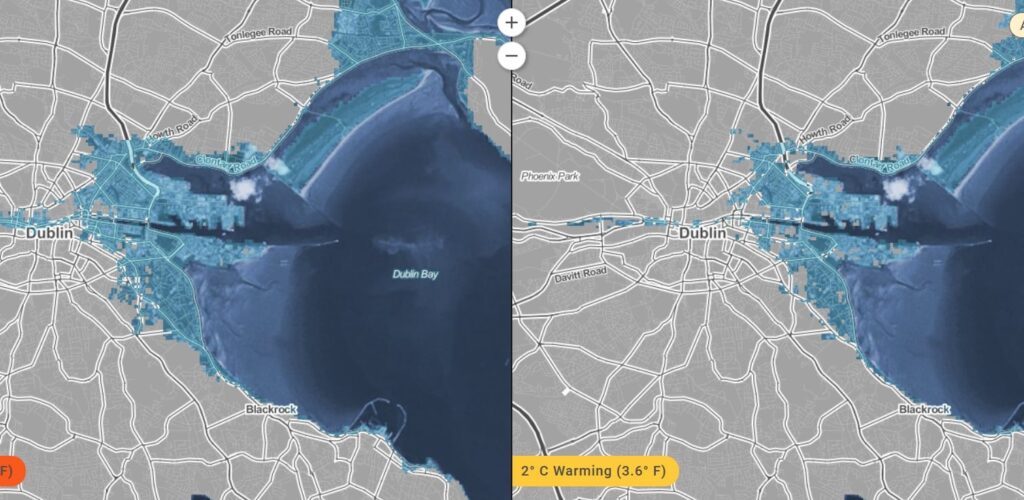 Dublin pourrait voir ses côtes submergées par les eaux