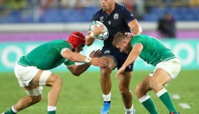 L'Irlande a battu l'Ecosse ce dimanche à Yokohama - https://www.rugbyworldcup.com