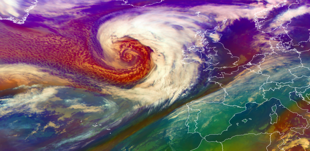 Images satellite de la tempête Brendan