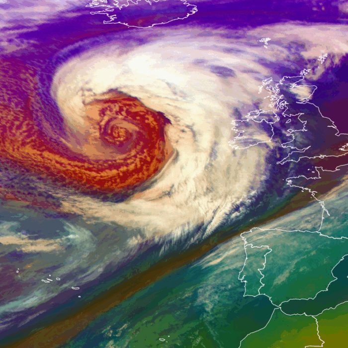 Images satellite de la tempête Brendan