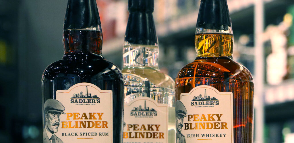 Des alcools de la gamme Peaky Blinder - https://www.shoppinginbirmingham.com