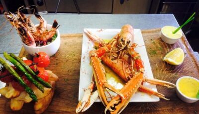 Un homard frite du restaurant The Lodge, Letterfrack