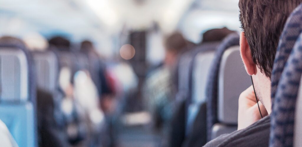 Dans l'avion - Domaine public