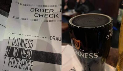 Photo de la Guiness sans tête - @CarltonDoom