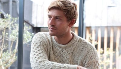 Un pull irlandais Aran Woollen Mills du Comptoir irlandais