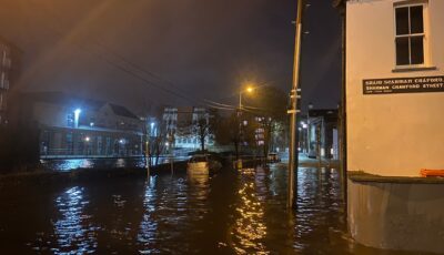 Inondations à Cork à cause de la tempête Barra - Simon Lyons sur Twitter