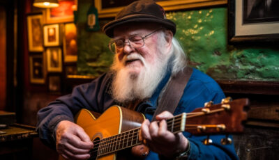Un musicien irlandais jouant Fields of Athenry - © Sunshower Shots