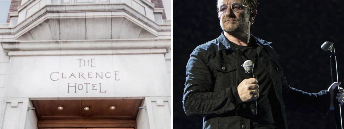 Bono et The Edge se séparent du Clarence Hotel à Dublin