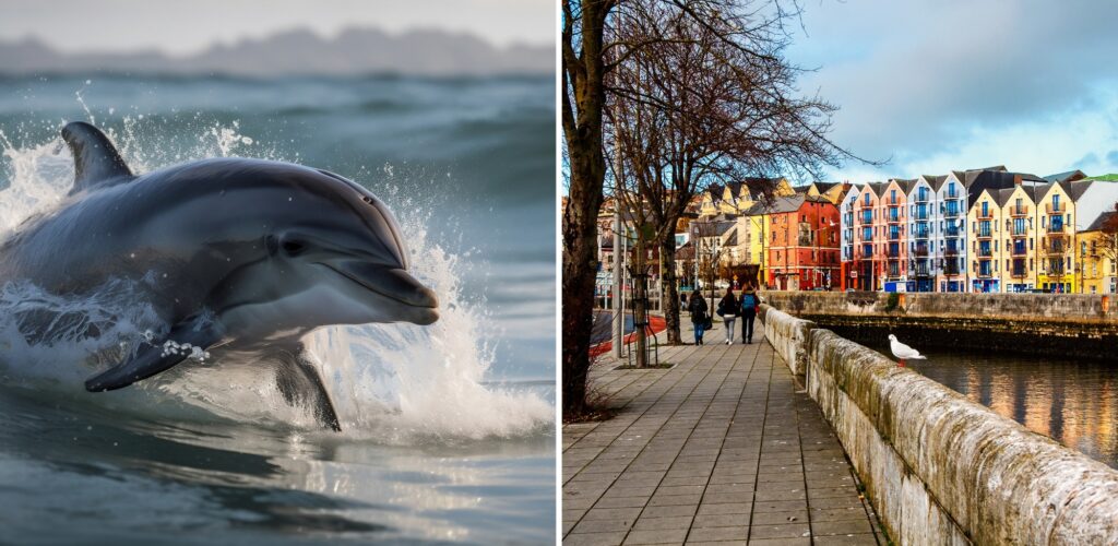 Des dauphins surpris en train de nager en plein Cork sur la rivière Lee !