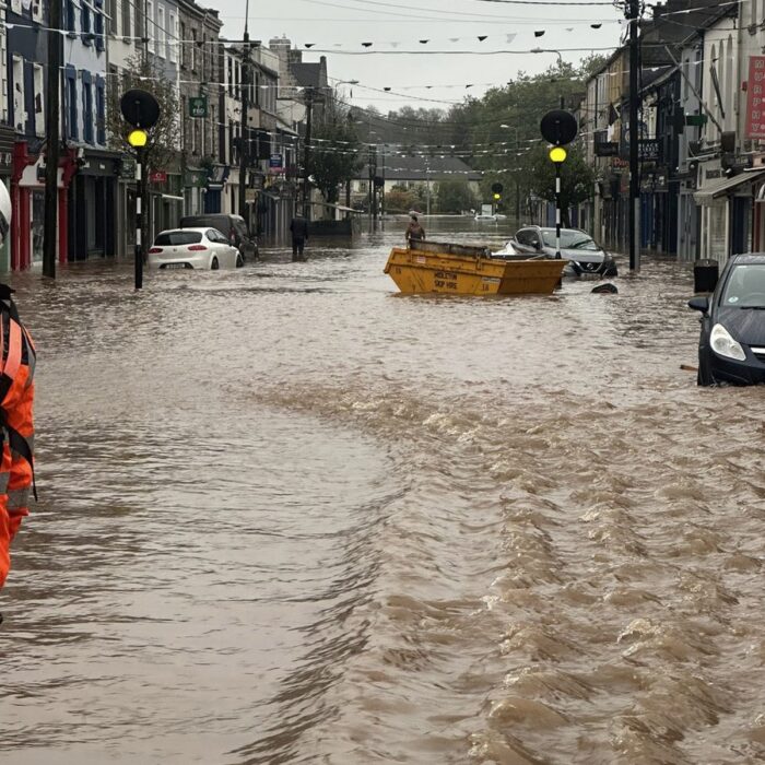 Midleton inondée - @JamesOConnorTD - Twitter