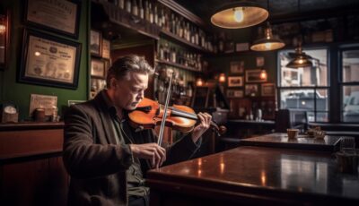 Un musicien irlandais dans un irish pub - © Sunshower Shots