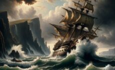 Représentation du naufrage de l'Armada espagnole, qui aurait soit-disant donné naissance aux Black Irish