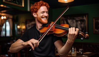 An Irish musician performing The Carraroe Jig - © Lucy Welch