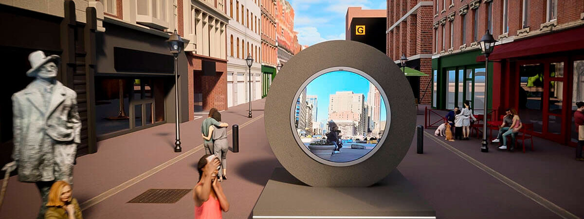 Un portail numérique a été installé à Dublin et New York pour relier les deux villes en temps réel - Portals.org
