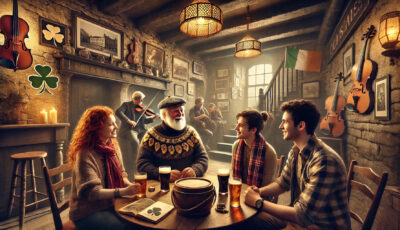 Des personnes discutant dans un irish pub en gaélique irlandais - © Go-to-Ireland.com