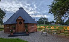 Apple blossom glamping
