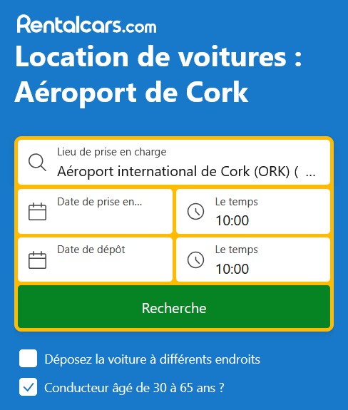 Location de voiture à l'aéroport de Cork
