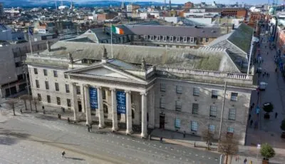 Vue aérienne de la General Post Office (GPO) de Dublin - © Irish Drone Photography