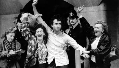 Gerry Conlon à la sortie de son procès