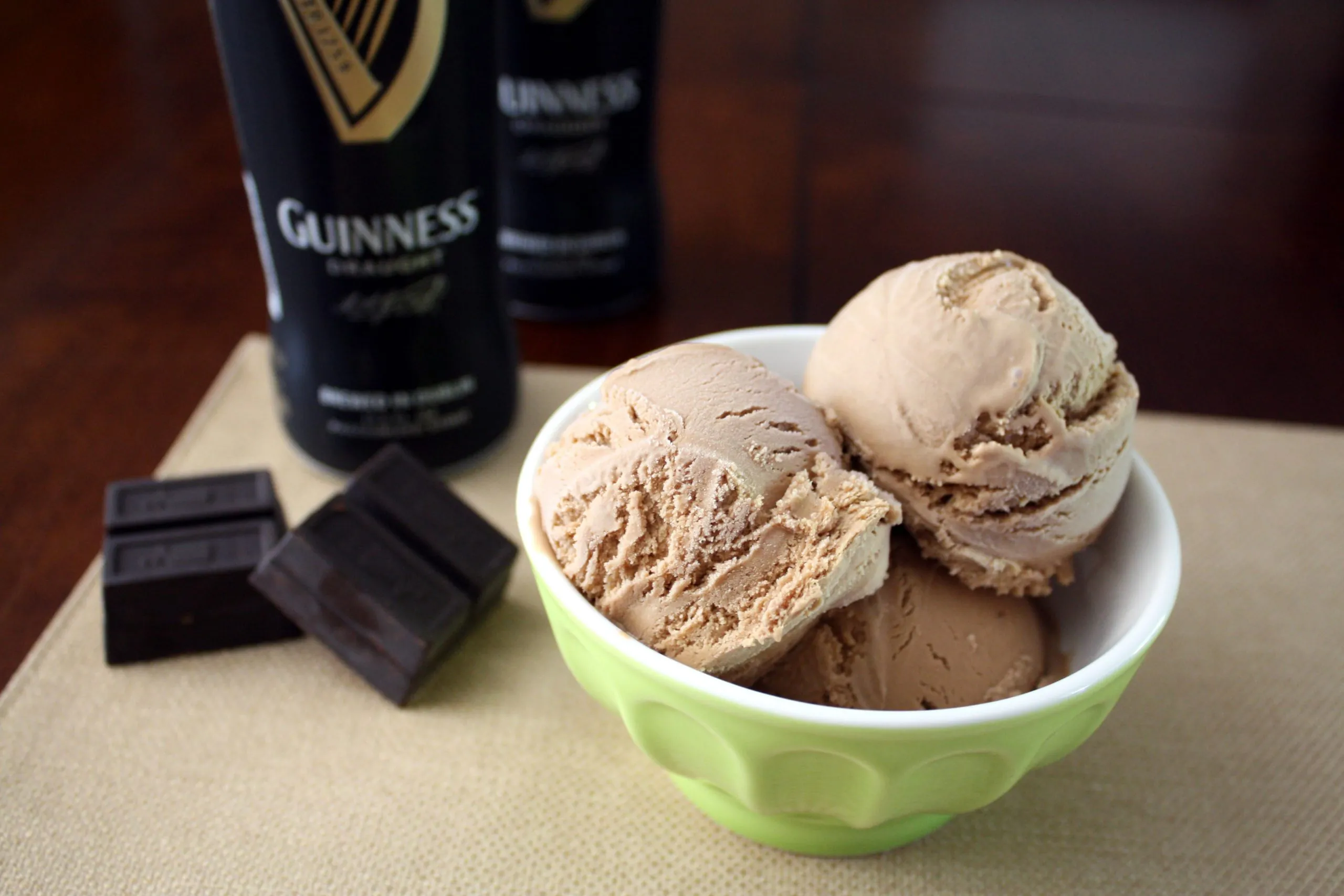 La glace à la Guinness