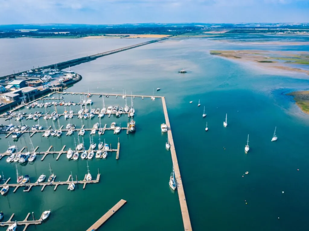 Vue aérienne du port de Malahide - © Lucian