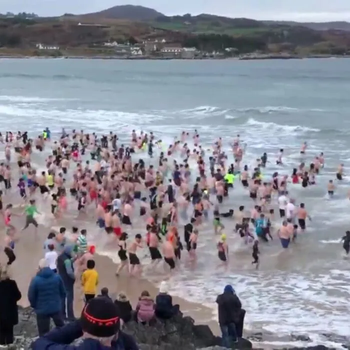 Baignade glacée des irlandais en 2019