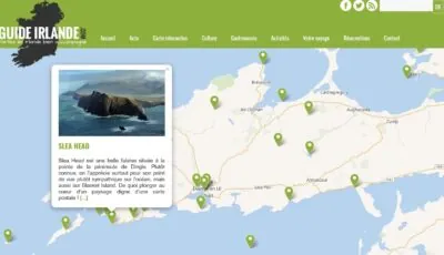 Carte interactive de Guide Irlande.com
