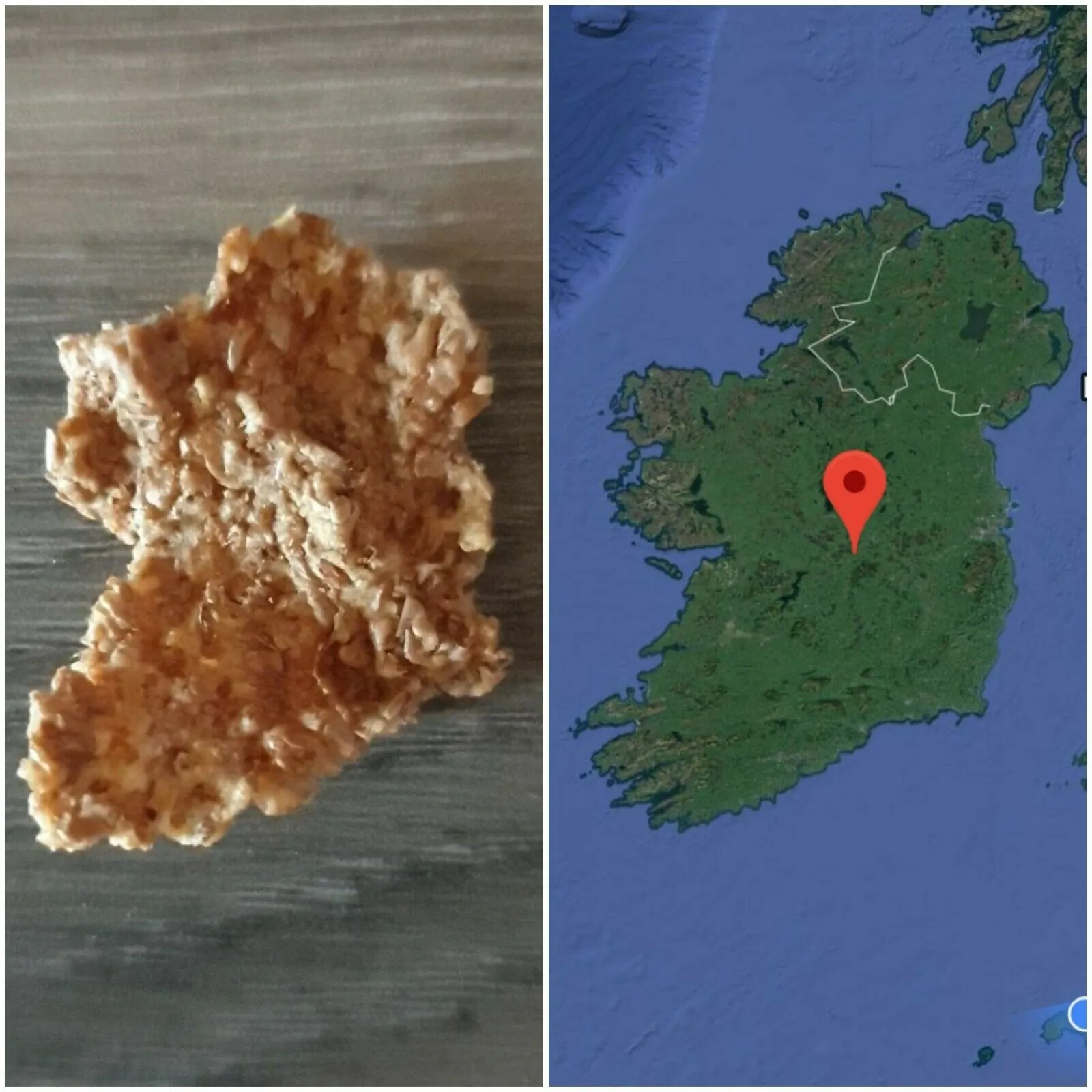 Un corn-flake en forme d'Irlande