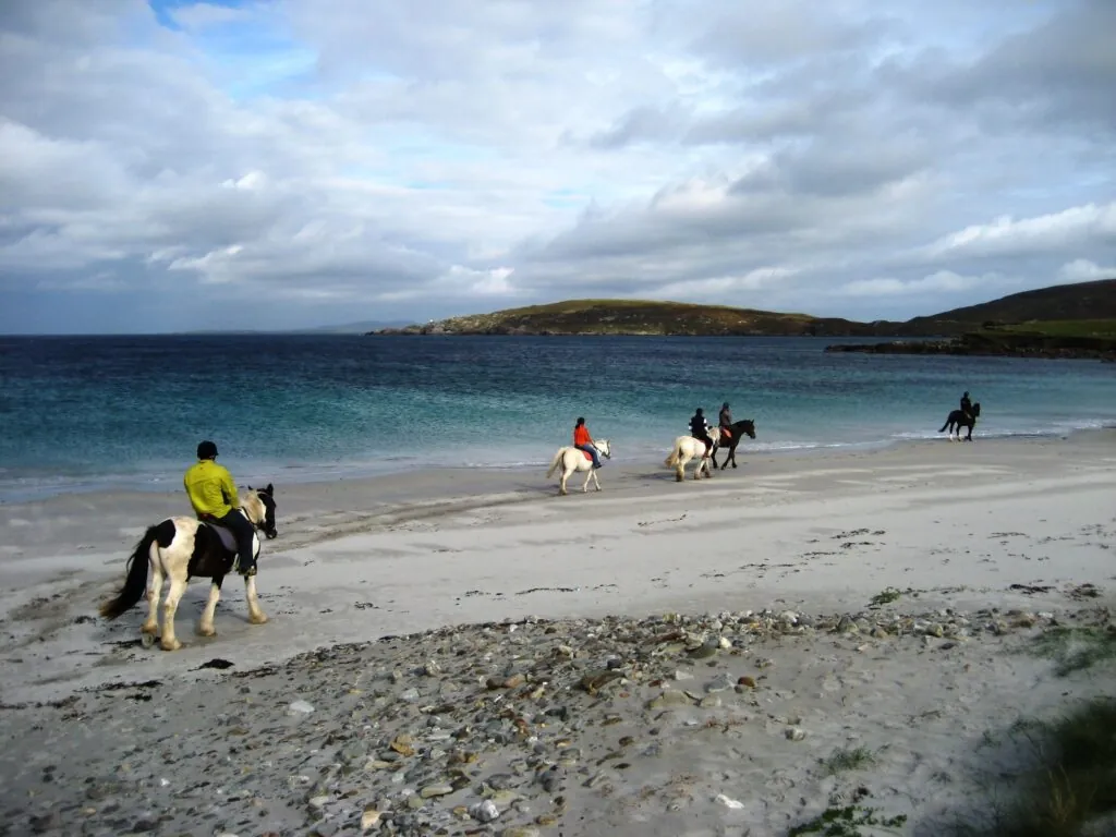 Du cheval sur une plage en Irlande - ben d - cc