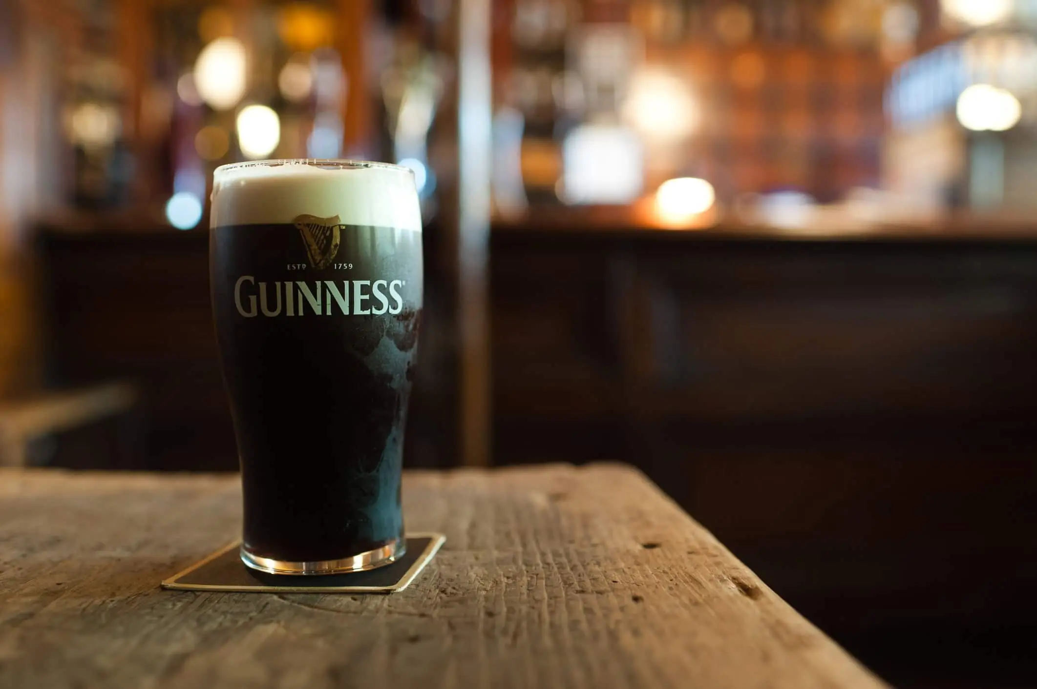 Une pinte de Guinness en Irlande