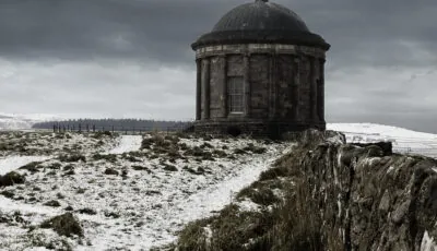 Le Mussenden Temple sous la neige - spatialpan - cc