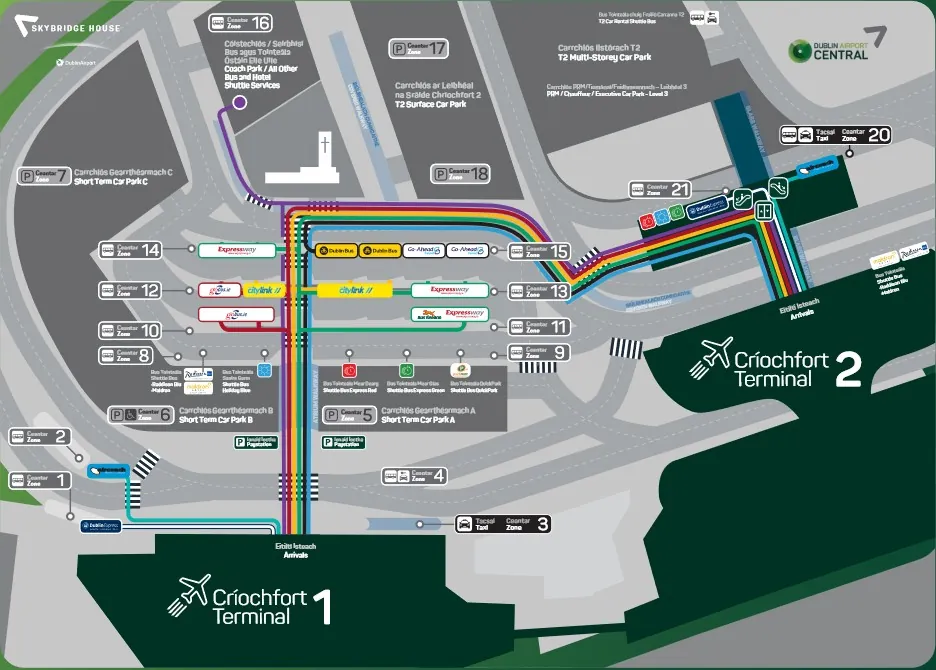 Plan de l'aéroport de Dublin