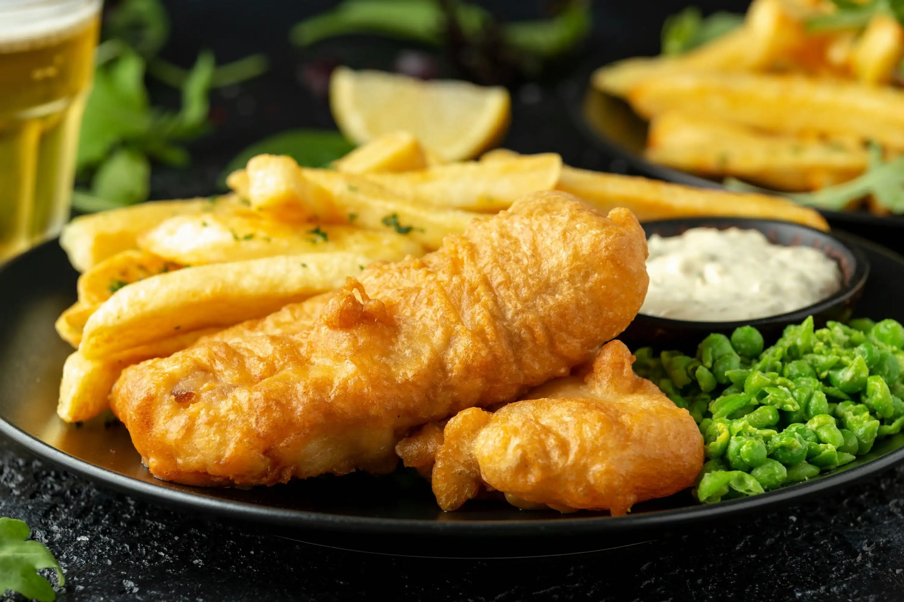 Le fish and chips à la Guinness