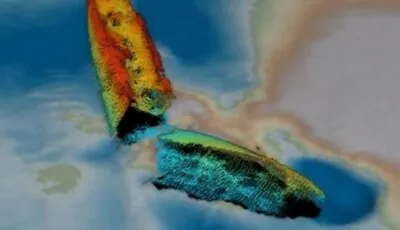 Le SS Mesaba, retrouvé dans les eaux irlandaises - © Bangor University