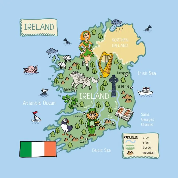 Carte de l'Irlande - © Nata Savina