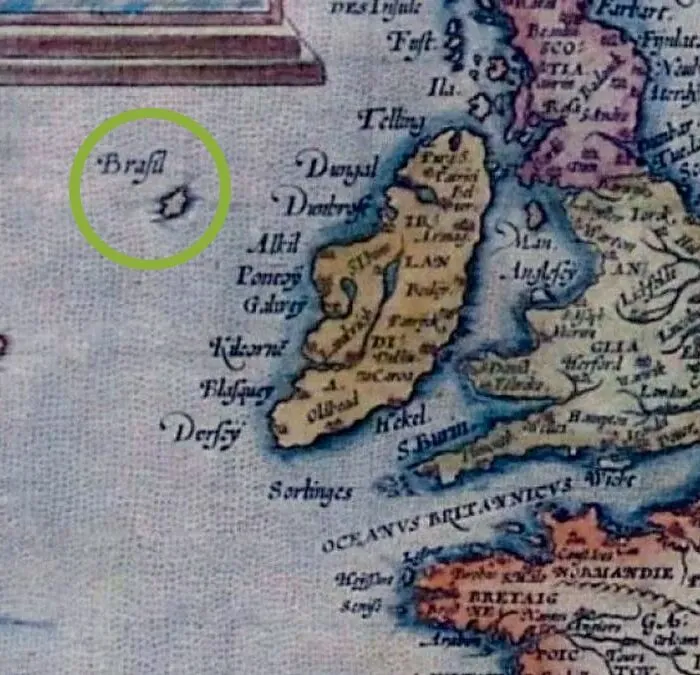 L'île de Hy-Brasil sur une carte
