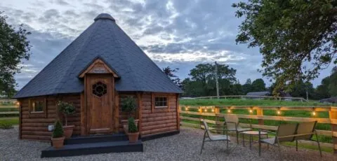 Apple blossom glamping