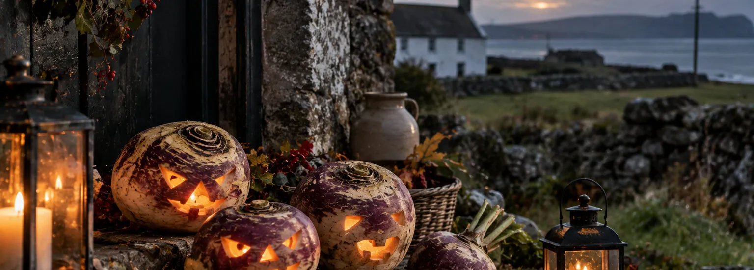 Les navets sculptés d’Halloween en Irlande
