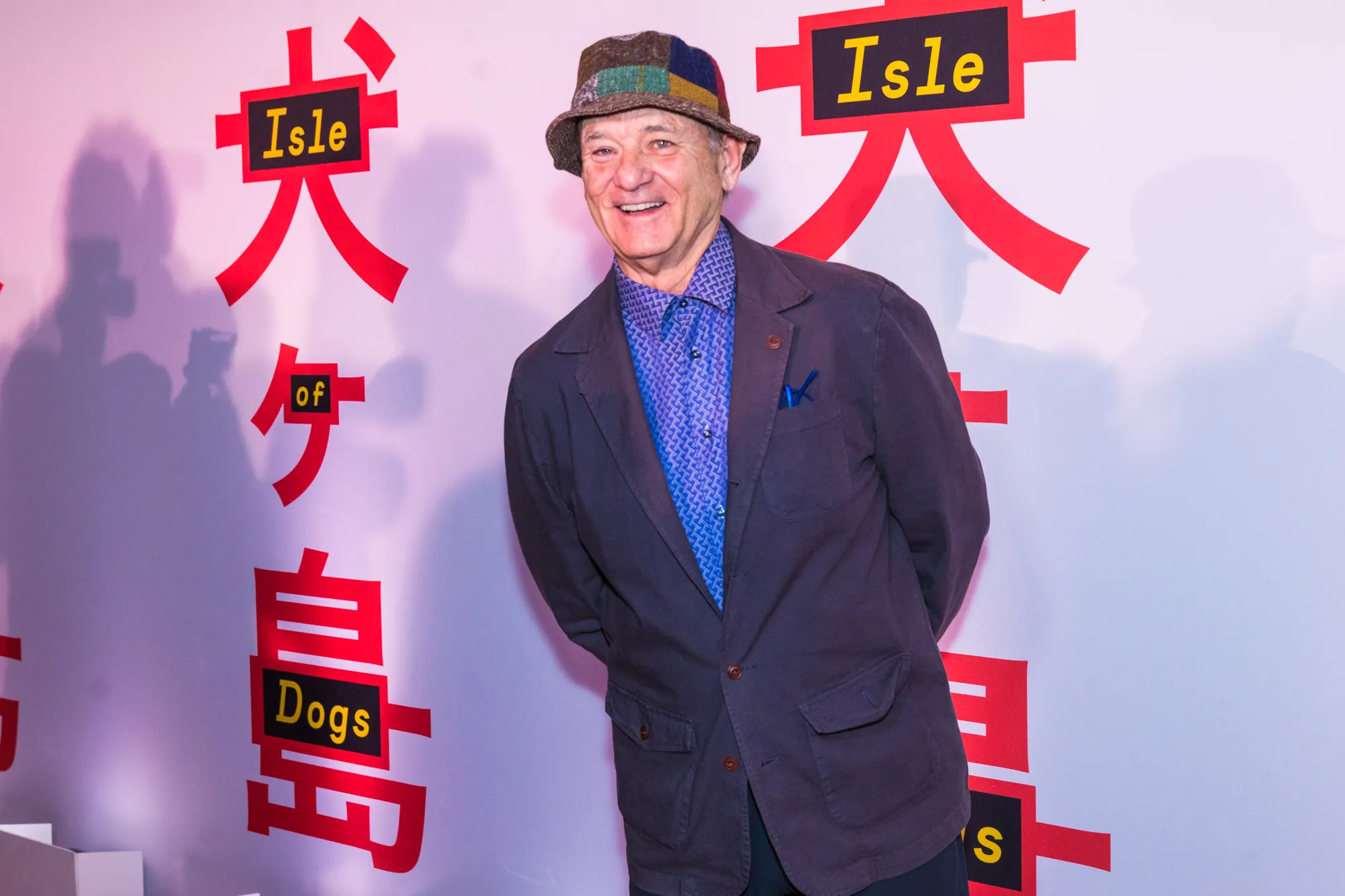 Bill Murray photographié lors d’une projection de Isle of Dogs à New York en 2018